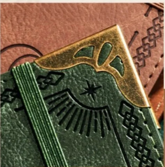 Carnet Grimoire Cuir Vintage – Soleil & Arbre de Vie